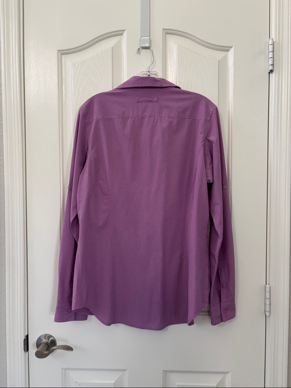 Duluth Trading Company Purple Breezeshooter Button Front Shirt Size Medium - Picture 7 of 9
